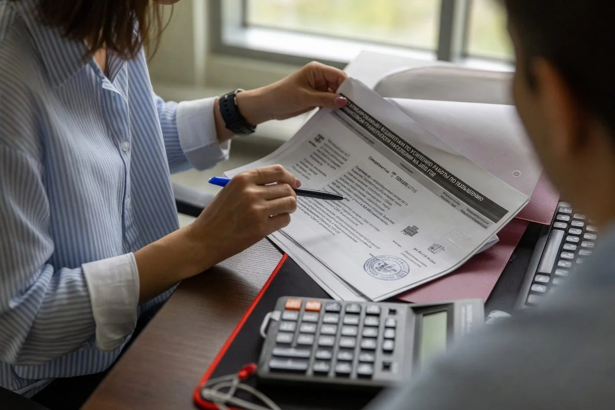 Corporate and business documents on a desk ready for notarization, representing a RIN letter for a corporate vehicle