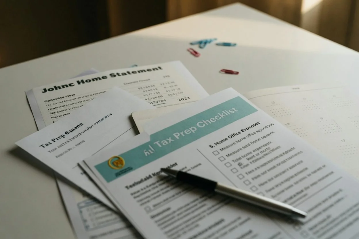 Common mistakes checklist on an Ottawa notary's desk — letterhead, dated correctly, signer present, photo ID — beside an unsigned employment letter