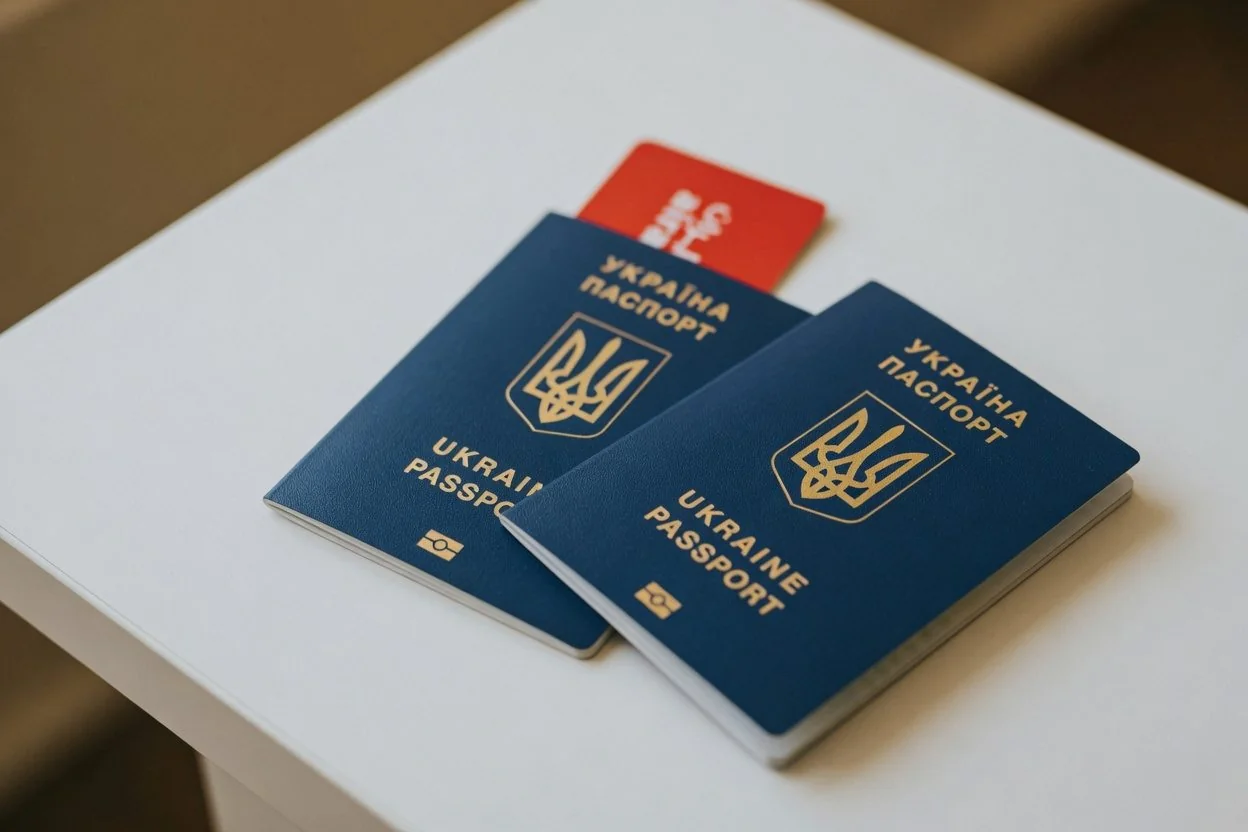 Notary signing a certified true copy of a passport at an Ottawa office, with the original next to the photocopy