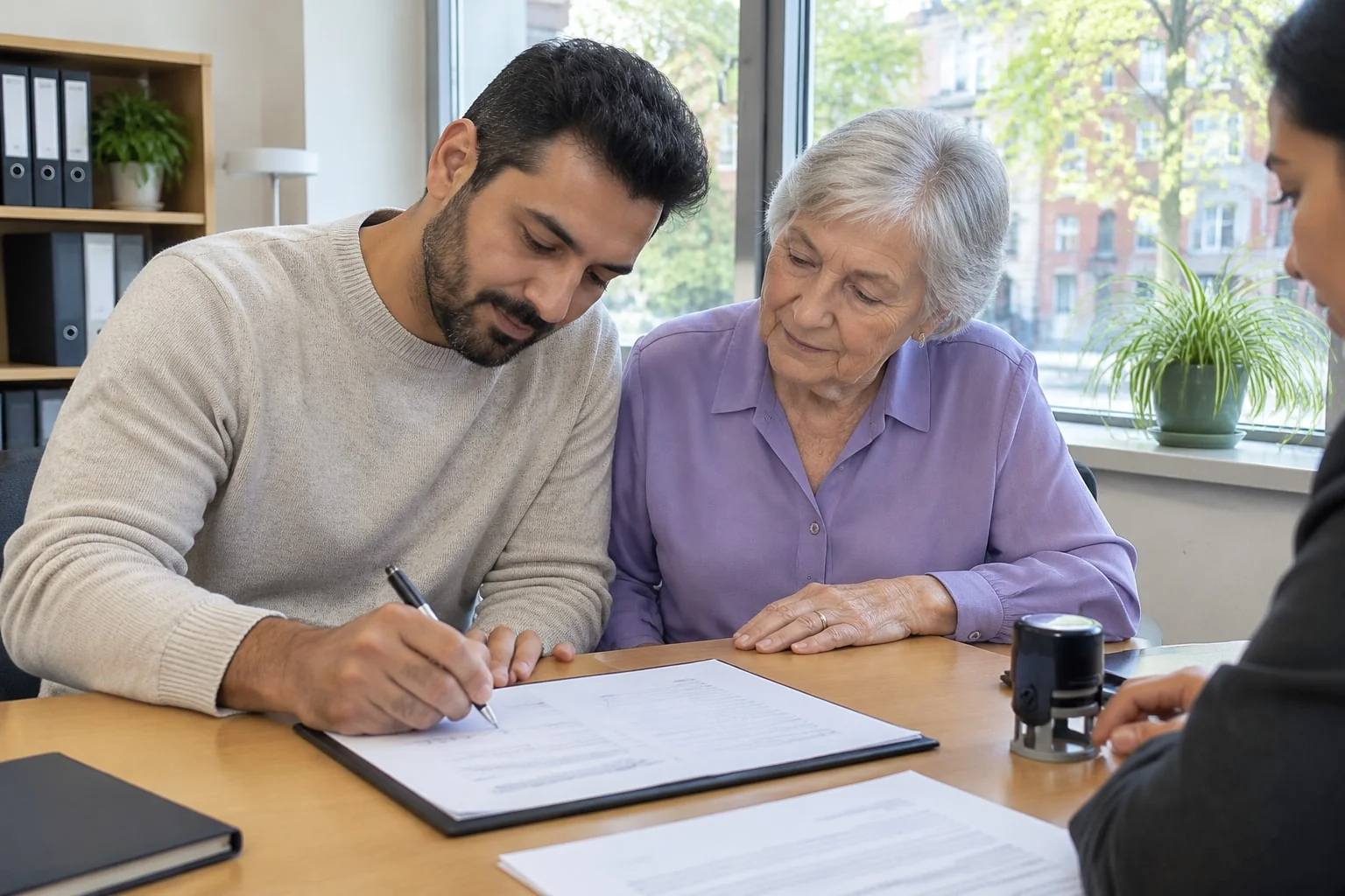 Second witness signs a continuing power of attorney in the grantor's presence, as Ontario's two-witness rule requires